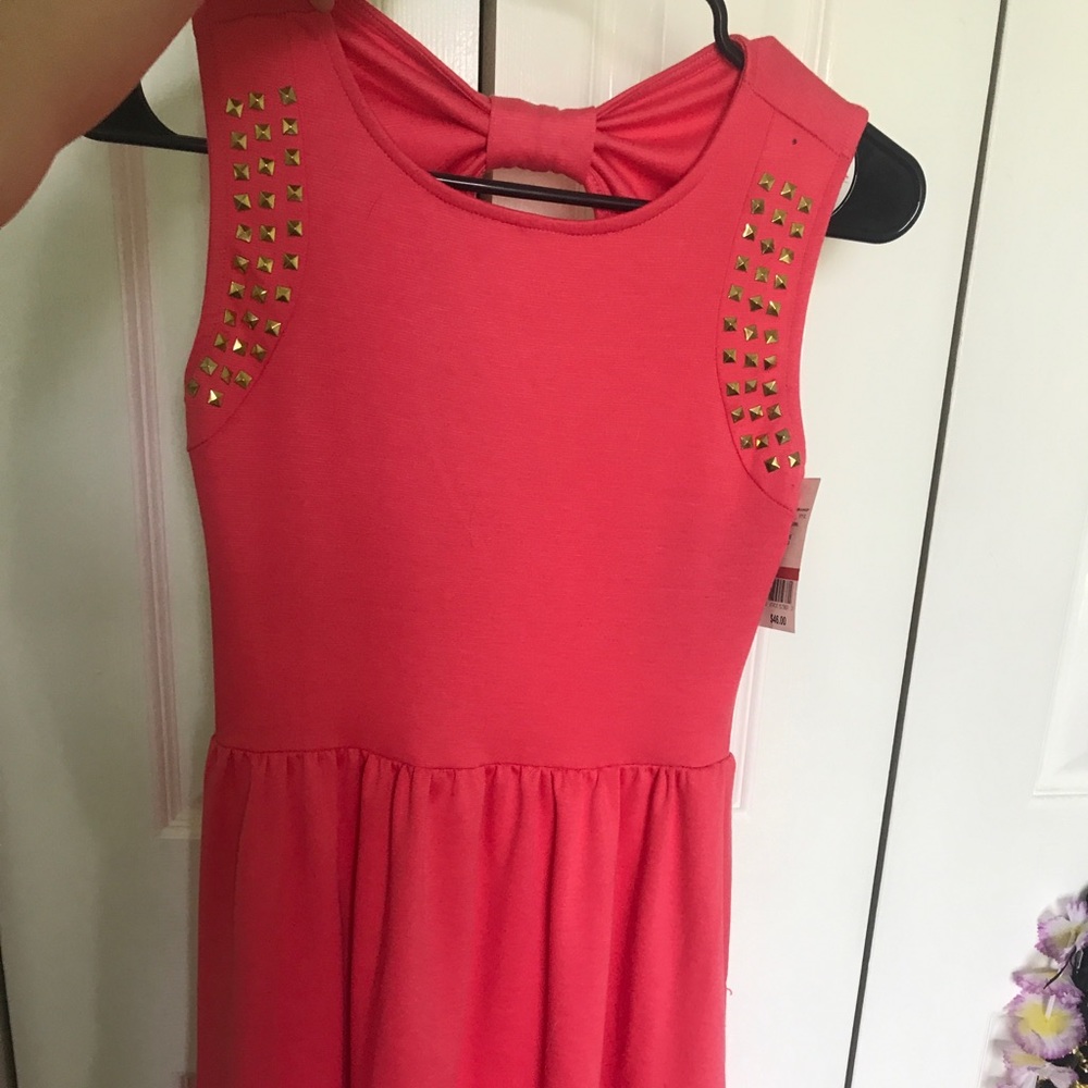 Pink studded dress